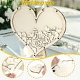 thumbnail image 2 of 1 set Heart Storage Box Wedding Guest Book Personalized Wooden Hearts Rustic Wedding Decorations, 2 of 5