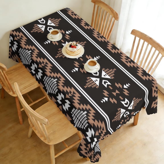 Rectangle Table Cloth, Waterproof Heavy Duty Vinyl Tablecloths, Wipeable Washable Table Cover Floral Rustic Seasonal Table Cover for Party Picnic Dinner Decor (Boho, 60" X 102")