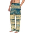 thumbnail image 6 of Gukieu Retro Wooden Print Men's Home Trousers, Elastic Drawstring Home Pajamas Clothing Suitable for Adult Men-XX-Large, 6 of 6