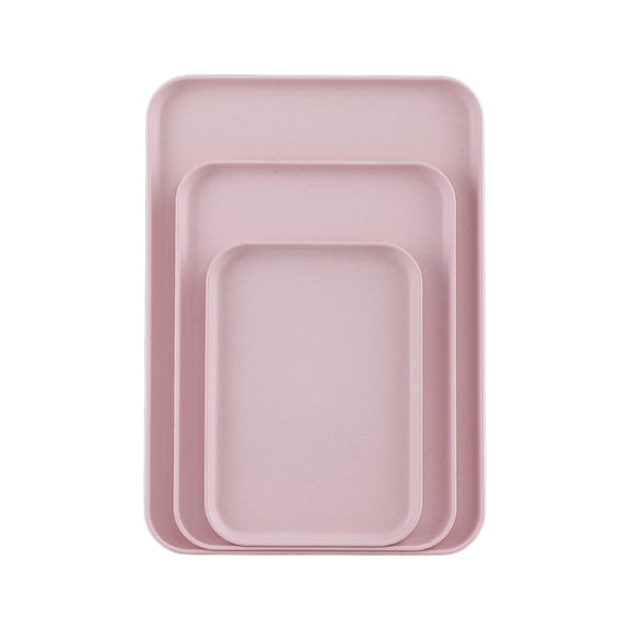 Qholemyo Large Medium Small Rectangular Tray Set Household Tea Cup Snack Dinner Plates Serving Trays Storage Tray