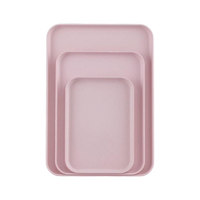 Ohufall Large Medium Small Rectangular Tray Set Household Tea Cup Snack Dinner Plates Serving Trays Storage Tray