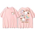 thumbnail image 1 of Camisetas Kawaii Sanrio Kuromi Pochacco Cinnamoroll My Melody Harajuku para mujer, camiseta Ullzang con gráfico de Anime, camiseta Y2K para mujerPink-Pochacco, 1 of 5