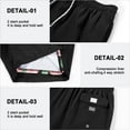 thumbnail image 2 of APTRO Mens Swim Trunks With 2 in 1 Compression Liner 5.5"Board Shorts Quick Dry Swimming Bathing Suit Summer Beach Shorts Black MK265 M, 2 of 6