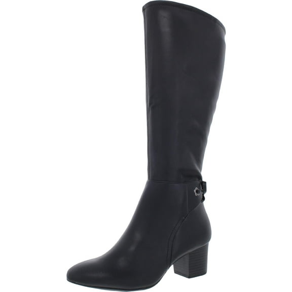 Charter Club Womens Jaccque Faux Suede Wide Calf Knee-High Boots