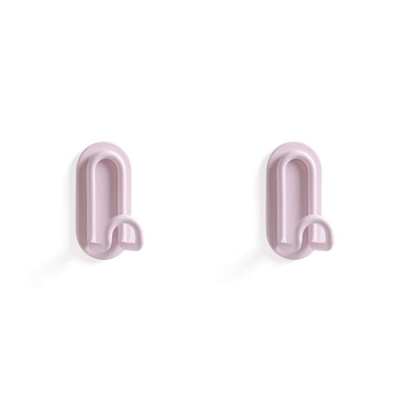 Injueey Gancho autoadhesivo Montado en la pared Creativamente en forma de U Ganchos fuertes Práctico soporte para colgar Puertas de cocina Rosa 2Conjunto