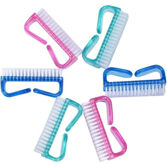 Handle Nail Brush Nail Hand Scrubbing Cleaning Brush Fingernail Brush(Pack of 6)