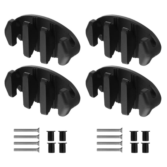IFANLANDOR Nylon Rope Cleat Black for Marine Ifanor Durable and Secure Boat Mooring 4Pcs