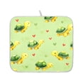 thumbnail image 2 of Heart Raspberry Flower Drying Dish Mat Quick Drying Absorbent Soft Durable for Kitchen 16" x 18", 2 of 10