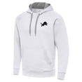 thumbnail image 2 of Men's Antigua White Detroit Lions Brushed Carbon Victory Pullover Hoodie, 2 of 4