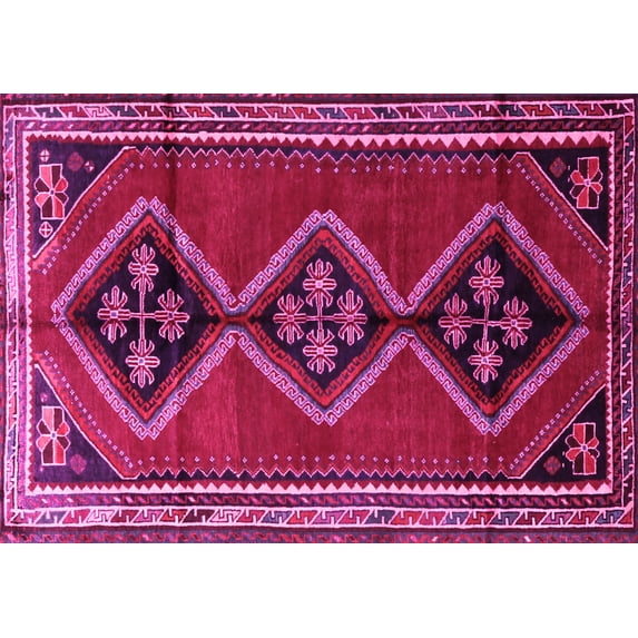 Ahgly Company Indoor Rectangle Persian Pink Traditional Area Rugs, 2' x 5'