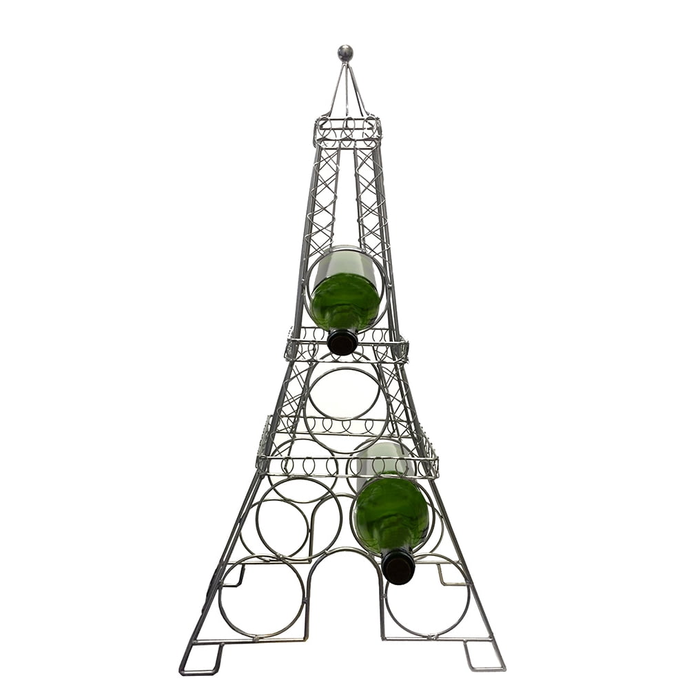 Paris Eiffel Tower Metal Wine Bottle Holder 30 Inches Tall 6 Bottle