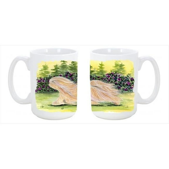Lhasa Apso Dishwasher Safe Microwavable Ceramic Coffee Mug 15 oz.