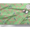 thumbnail image 2 of Soimoi Crepe Silk Fabric Floral & Blue Tit Bird Decor Fabric Printed Yard 42 Inch Wide, 2 of 3
