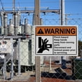 thumbnail image 7 of Weatherproof ANSI Pinch Nip Point Sign (Pinch hazard Keep hands away from moving parts Disconnect and lockout power prior to servicing) 8 in" x 12 in" UV Resistant Indoor Outdoor Plastic Safety, 7 of 7