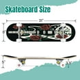 thumbnail image 2 of 31'' Complete Skateboard 7 Layer Canadian Maple Double Kick Deck Skateboards Rock roll graphic roses guitar for t Skate Board for Beginner Adult Gifts, 2 of 5