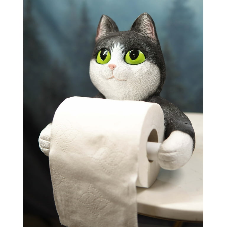 Kawaii cat wall-mounted toilet paper dispenser
