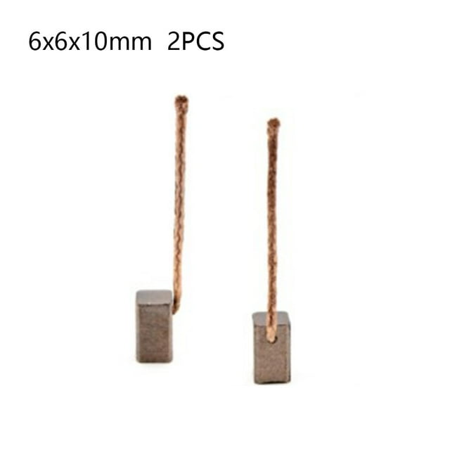 MYG 2/10pc Carbon Brush 6x6x10mm For Blower Motor, Fan Motor, Windshield Wiper Motor