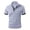 02#Gray, variant on Men's Contrast Trim Short Sleeve Polo Shirt Breathable Mesh Fabric Casual Summer Golf Pullover Top