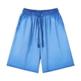 thumbnail image 4 of Work Shorts Men Male Heavyweight Distressed Shorts Washed 2 Tone Gradient Loose Oversize Men Shorts Athletic Blue XL, 4 of 4