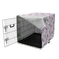thumbnail image 3 of Floral Dog Crate Cover, Romantic Watercolor Flowers Soft Violet Tones Pattern Blooming Elements, Easy to Use Pet Kennel Cover Small Dogs Puppies Kittens, 7 Sizes, Purple and Reseda Green, by Ambesonne, 3 of 6