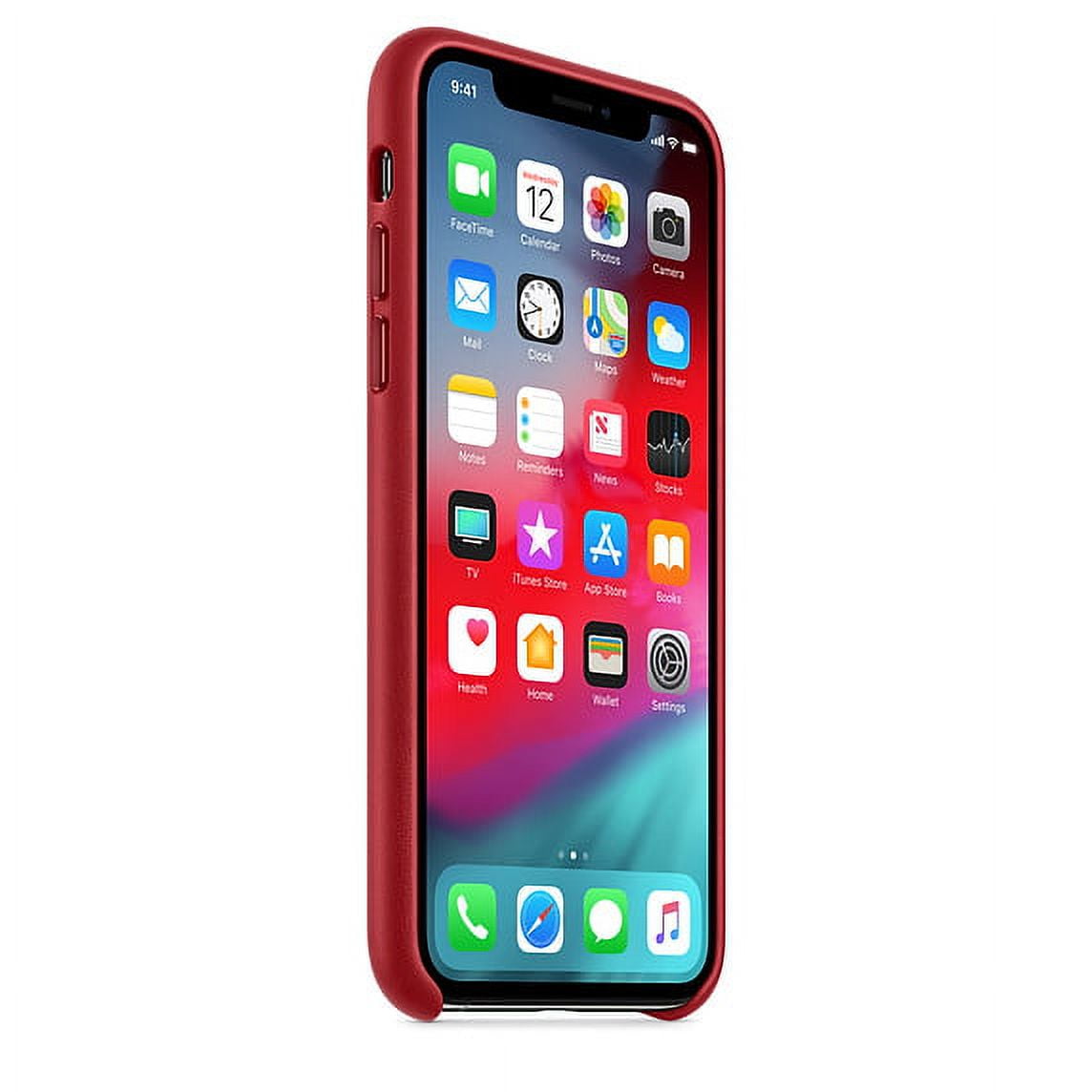 Apple Leather Case for iPhone XS - (PRODUCT)RED