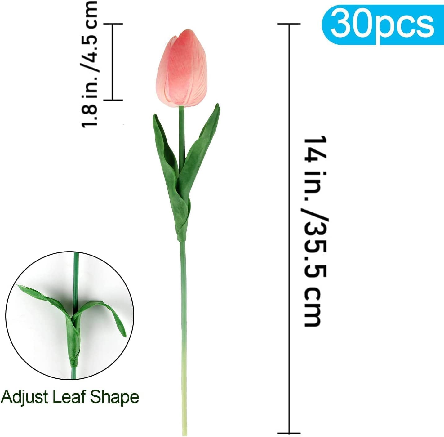 HAOSHICS 30pcs Artificial Tulips Flowers Fake Latex Tulip Stems - Real Touch Faux Colorful,for Easter Spring Wedding Bouquet Centerpiece Floral Arrangement Wedding Table Decor (Multi-color02)
