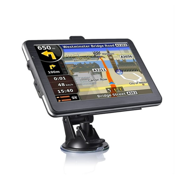 7" HD Car GPS Navigation 8G RAM 128-256MB FM Bluetooth AVIN Europe Map Sat Nav Truck Gps Navigators ,Flexible Double Bracket Installation