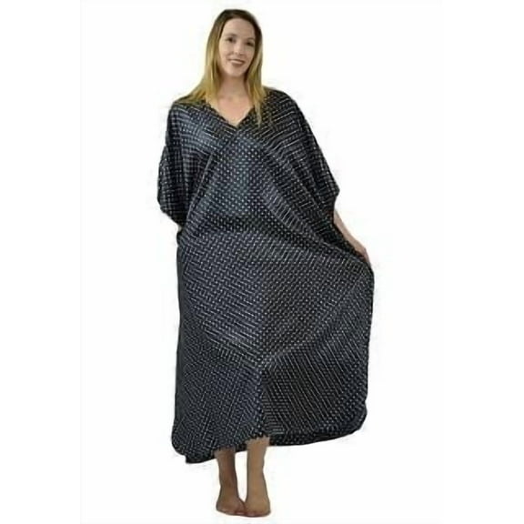 Up2date Fashion's Women's Caftan / Kaftan, Black Polka Dot, One Size