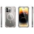 thumbnail image 7 of i-Blason Ares Mag for iPhone 15 Pro Max Case [6.7 inch] with Screen Protector, [Compatible with MagSafe] Clear Slim Full-Body Shockproof Rugged Bumper Case (Gary), 7 of 7