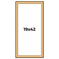19x42 Frame Gold Plein Aire Solid Wood Picture Frame Width 2 Inches | Interior Frame Depth 0.5