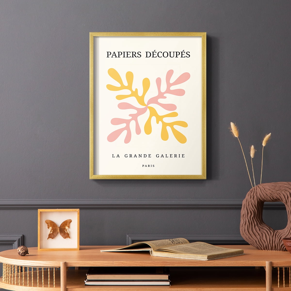 Matisse CDI in Gold Solid Wood Framed Print No Nail Hanging