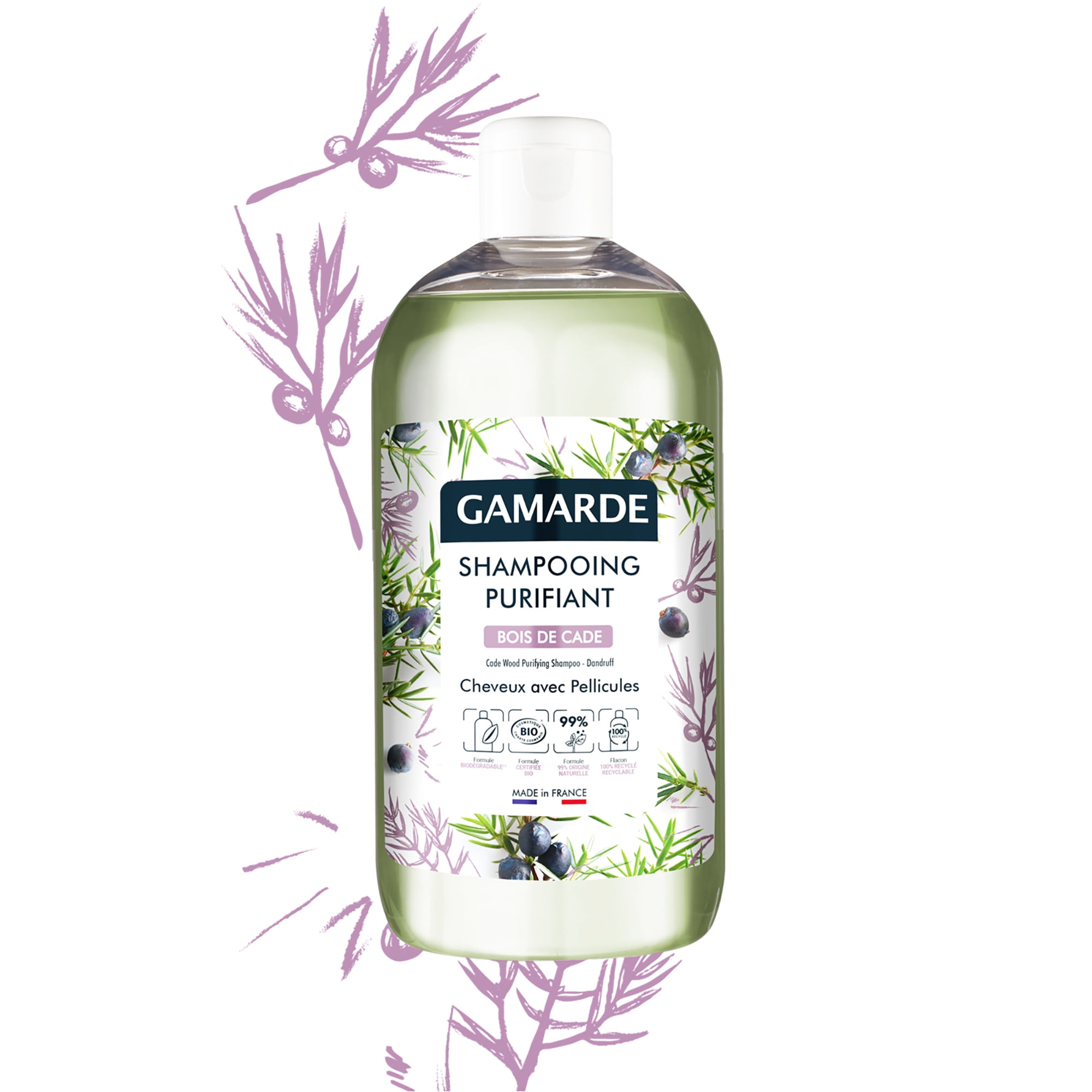Gamarde Purifying Anti-Dandruff Shampoo, 16.9 oz