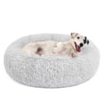 thumbnail image 1 of Cama ortopédica para mascotas MIXJOY para perros y gatos, diseño de rosquillas, color gris, 1 of 7