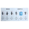 thumbnail image 2 of TFixol 100 Pcs Car Retainer clips Body Plastic Rivets Fasteners Push Bumper Door Trim Panel Screws with Removal Tool, 2 of 7