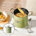 thumbnail image 2 of veasfak Japanese Deep Frying Pot Nonstick Coating Multifunctional 3.5L with Handle & Lid green, 2 of 7