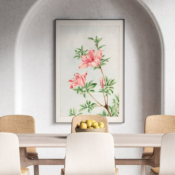 Tsutsuji Rhododendron Judicum - azalea - 1870–1880 | Megata Morikaga | Premium Fine Art Print | 19th Century Japanese | Woodblock Printing, Botany Art | Botanical | Plant Art | Nature Art