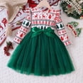 thumbnail image 2 of yocbz Toddler Christmas Dress Toddler Infant Girl Christmas Dress Buffalo Plaid Tulle Tutu Skrit Princess Dress Xmas Clothes Outfit for Kids White,Size for 2-3 Years, 2 of 7