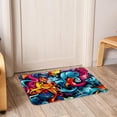 thumbnail image 6 of Graffiti Polyester Non-Slip Machine Washable Office Rug Door Rug Floor Mats, 6 of 6