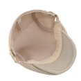 thumbnail image 3 of Convenient Men Hat Perfect Gifts Polyester Hollow Washable Men Beret Cap for Daily-Khaki, 3 of 7