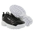 thumbnail image 4 of Fila Women's Disruptor Ii Premium Patent Black/White/White Ankle-High Fashion Sneaker - 8M, 4 of 4