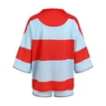 thumbnail image 6 of vigerkar Women Striped Workout Set Two Piece Outfit Tracksuit Oversized Lounge Set Top and Shorts Sets with Pockets Watermelon Red, XXL, 6 of 9