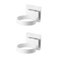 thumbnail image 2 of Naiovety Soporte para secador de pelo TureClos, estante para secador de pelo montado en la pared, sin perforaciones, organizador para secador de pelo que Blanco 2piezas Naiovety CBP149345, 2 of 6