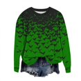 thumbnail image 7 of VKOYWKM Womens Sweatshirt Halloween Bat Graphic Sweatshirts Oversized Long Sleeve Crew Neck Pullover Vintage Halloween Sweatshirt, 7 of 7