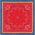 thumbnail image 1 of Creative Converting 727492 Bordure Impression Couverture de Table en Plastique, 54 par 108, Bandanarama, Rouge, 1 of 1