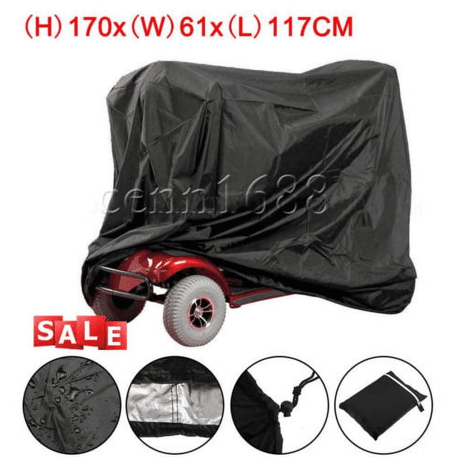 Khall Professionnel Senior Mobilité Scooter Housse de Rangement en Fauteuil Roulant Imperméable à l'Eau Protection contre la Pluie, Housse de Rangement Imperméable, Housse de Scooter de Mobilité