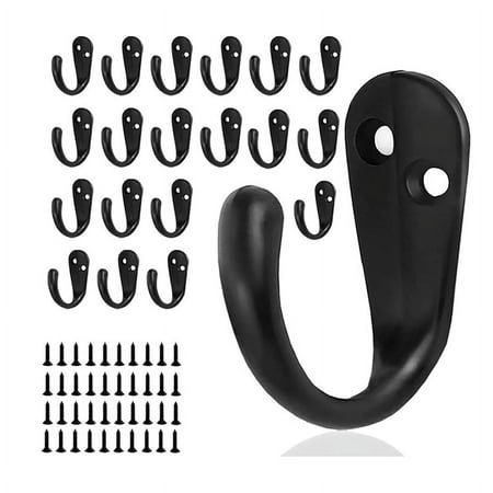 

20PCS Hooks Metal Coat Hanger Hooks for Wall Hooks for Hanging Coats Robe Key Towel Cap Coffee Cup