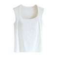 thumbnail image 2 of KIHOUT Summer Tank Top for Women Athletic Women's Solid Color Padded Camisole Round Neck Top, 2 of 6
