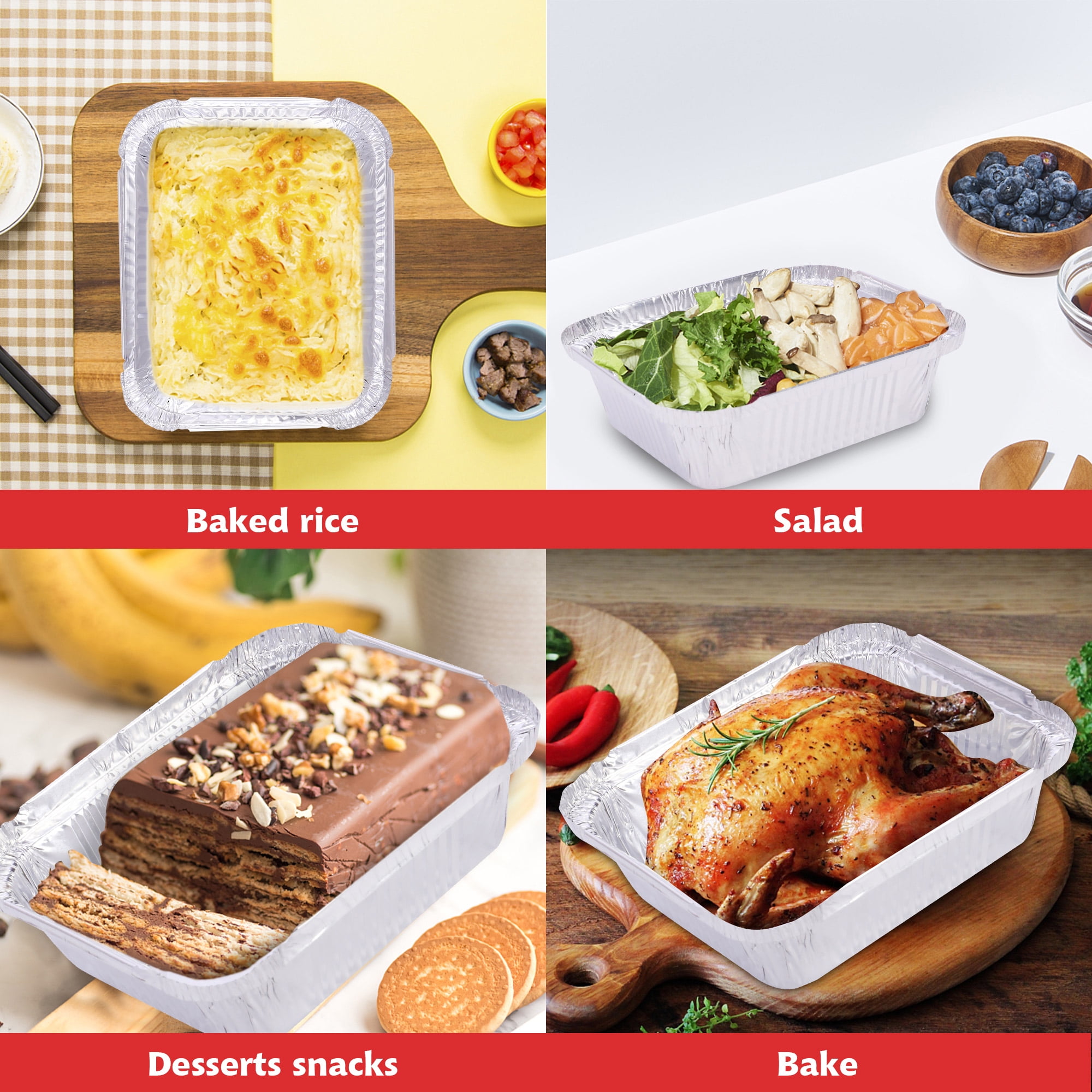 6 Christmas Holiday Plaid Disposable Aluminum Baking Pans by Celebrate  It™, 6ct.