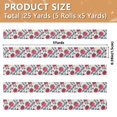 thumbnail image 3 of 5 Rolls Christmas Ribbon 1.5 inch Wide Decorative Ribbon for Gift Wrapping and Holiday Decorations Red and Pink Roses, 3 of 7
