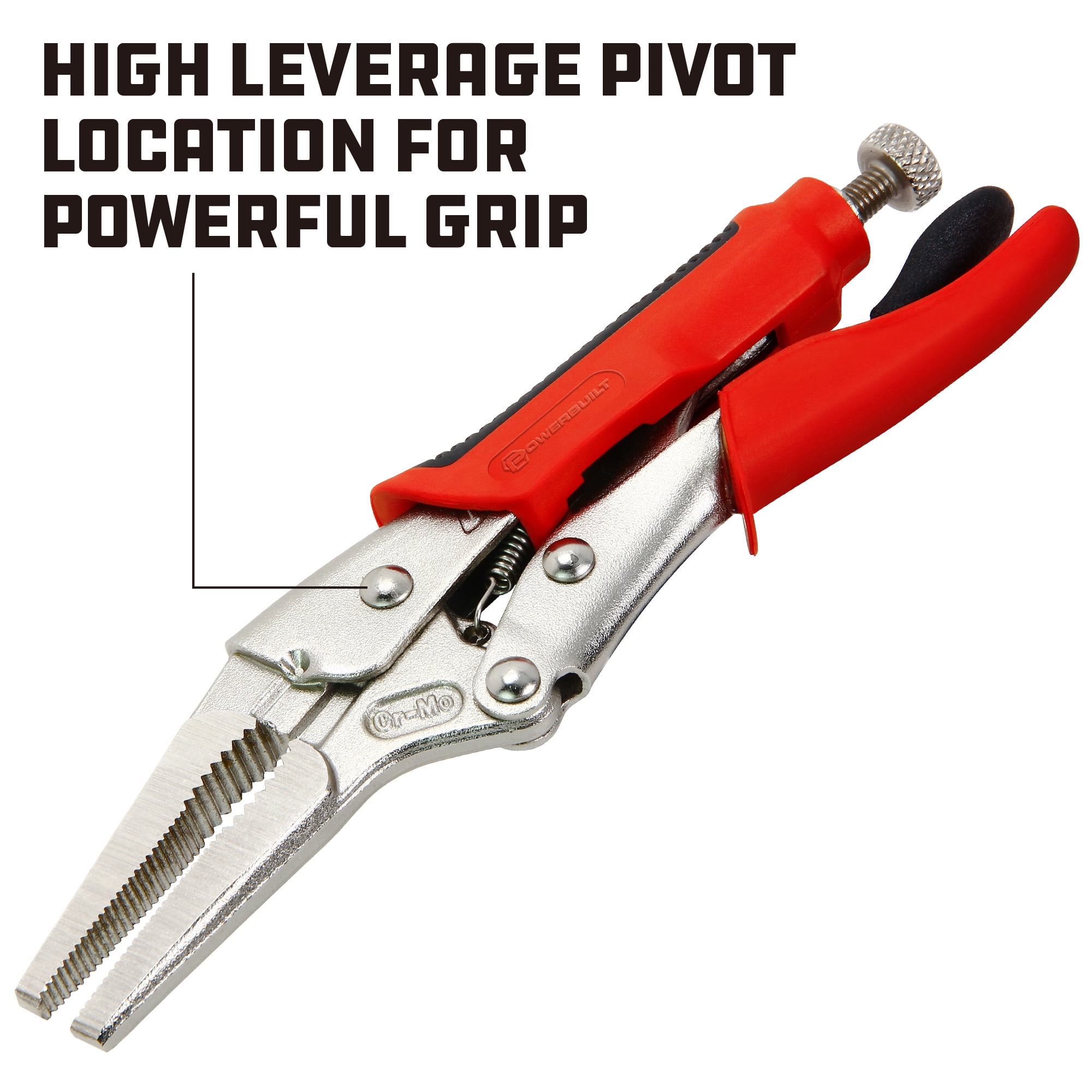 Powerbuilt 6 Inch Long Nose Locking Pliers - 645015